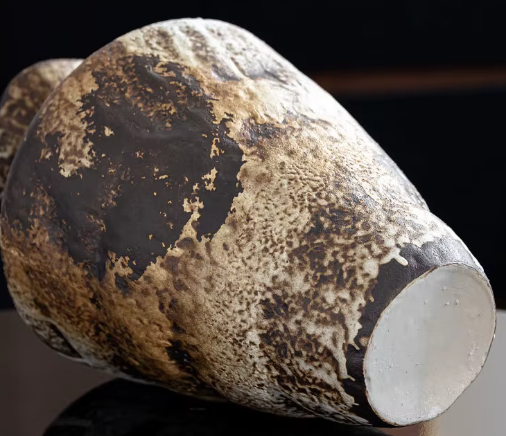 Mottled Coarse Ceramic Wabi Sabi Vase