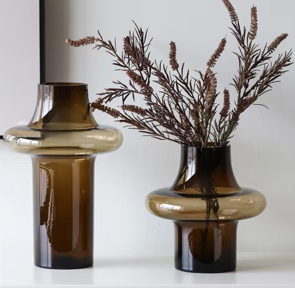 Unusual Glass Modern Minimalist Vase