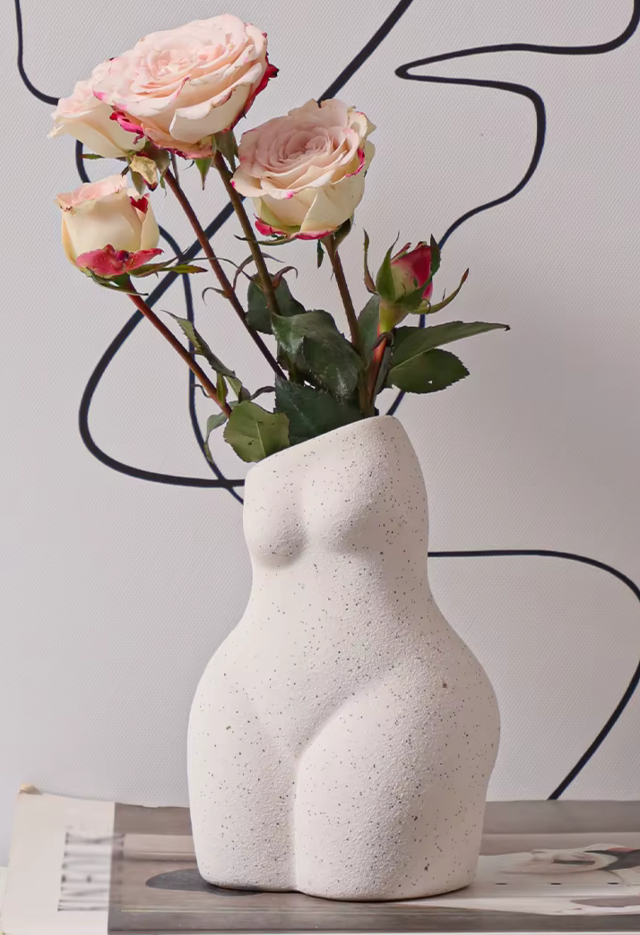 Modern Matte Ceramic Female Body VASE Minimalist