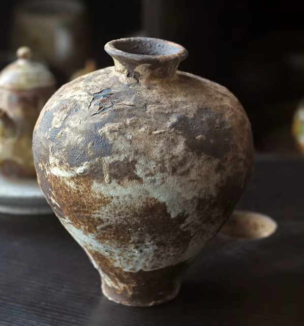 Kiln Fired Earthenware Wabi Sabi Vase