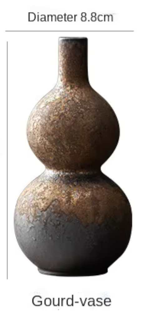 Set of 4 Vintage Bronze Textured Vases
