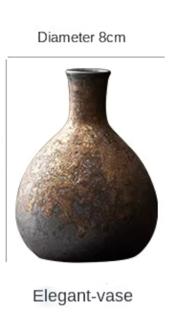 Set of 4 Vintage Bronze Textured Vases