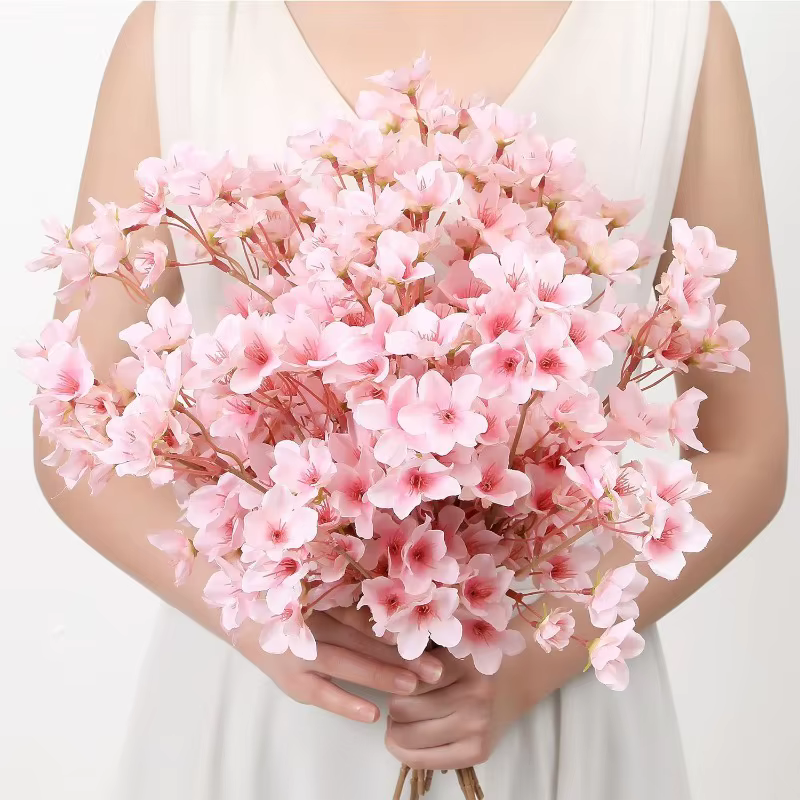 40cm Pink Cherry Blossom Sakura Artificial Bouquet x 60 Flowers