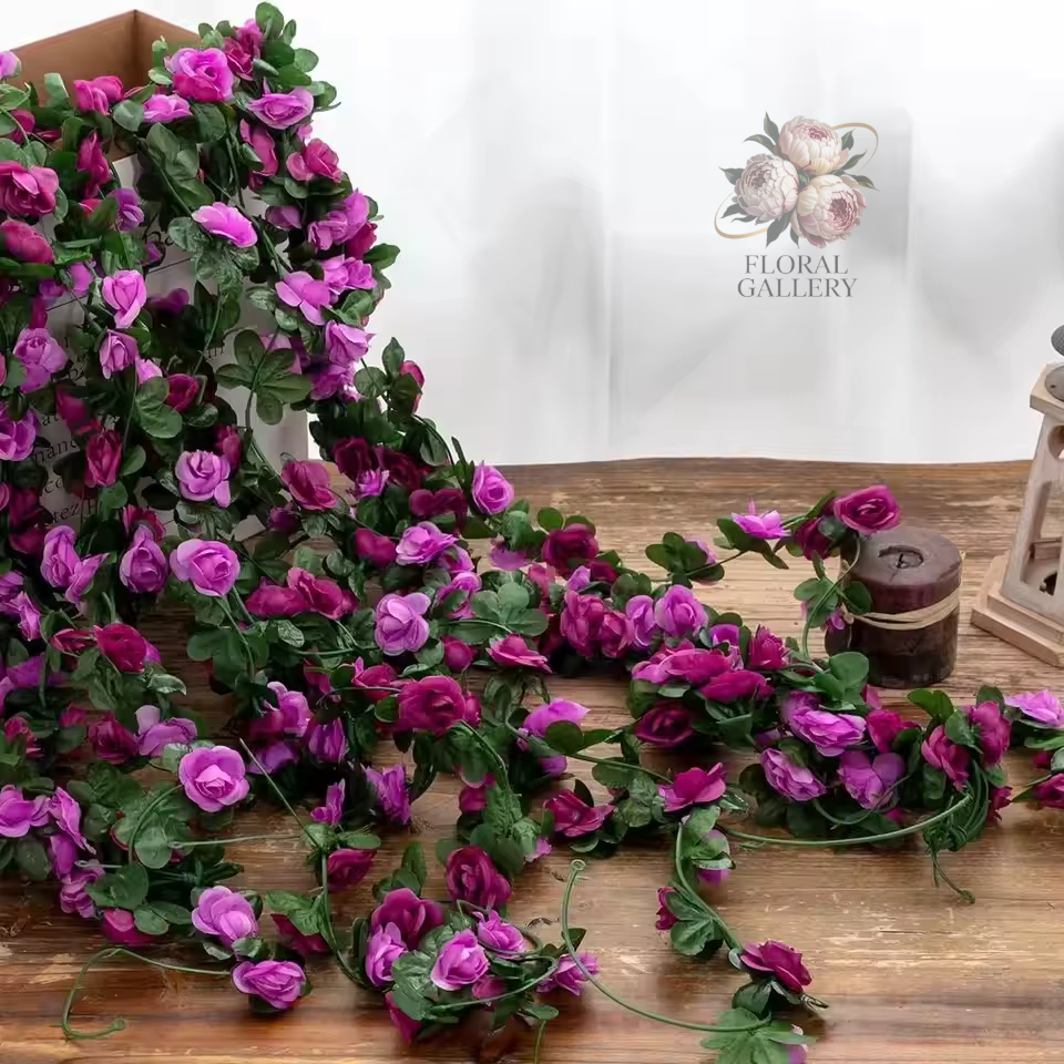 Beautiful Roses Artificial Flowers Vine Garland x 3