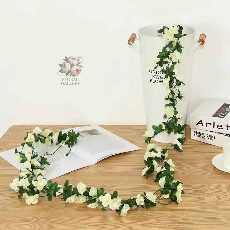 Beautiful Roses Artificial Flowers Vine Garland x 3