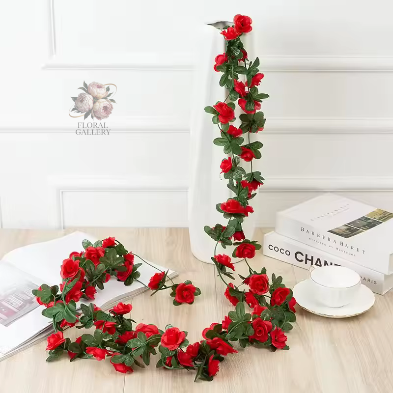 Beautiful Roses Artificial Flowers Vine Garland x 3
