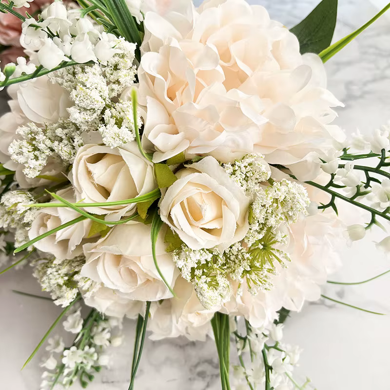 Beautiful Bride Wedding Bouquet SILK Flowers Pinks Whites