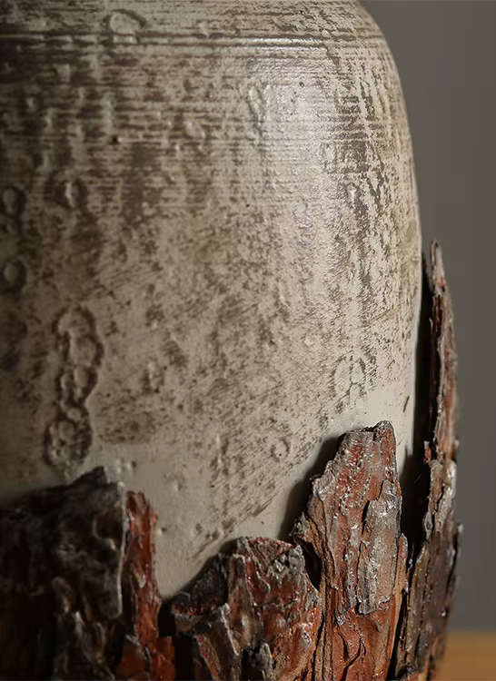 Handmade Rustic Coarse Ceramic Wabi Sabi Vase
