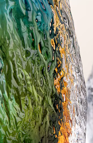 Turquoise Carlo Moretti Deluxe Gradiant Glaze Vase