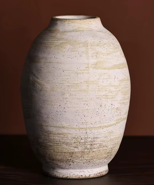 Modern Mud Pie Beige Ceramic Large VASE
