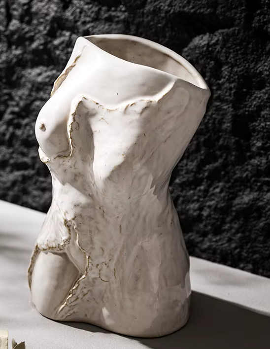 Rare Abstract Ceramic 18cm VASE Female Body Novelty