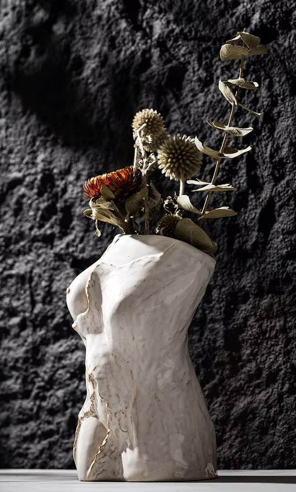 Rare Abstract Ceramic 18cm VASE Female Body Novelty