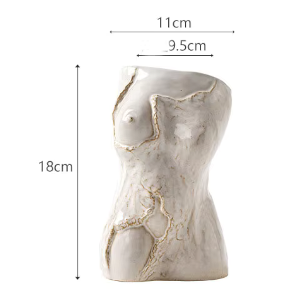 Rare Abstract Ceramic 18cm VASE Female Body Novelty