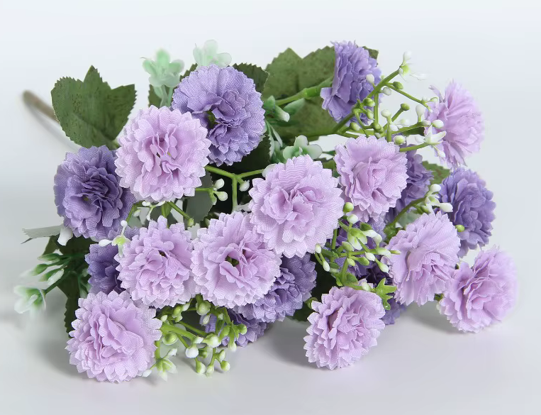 Premium Artificial Lilac & Gypsophila Bouquet 40 Flowers
