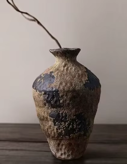 Pair of Large Vintage Rustic VASES x 2