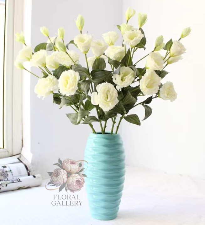 Beautiful Artificial Eustoma Flowers Bunch Long 78cm Stem