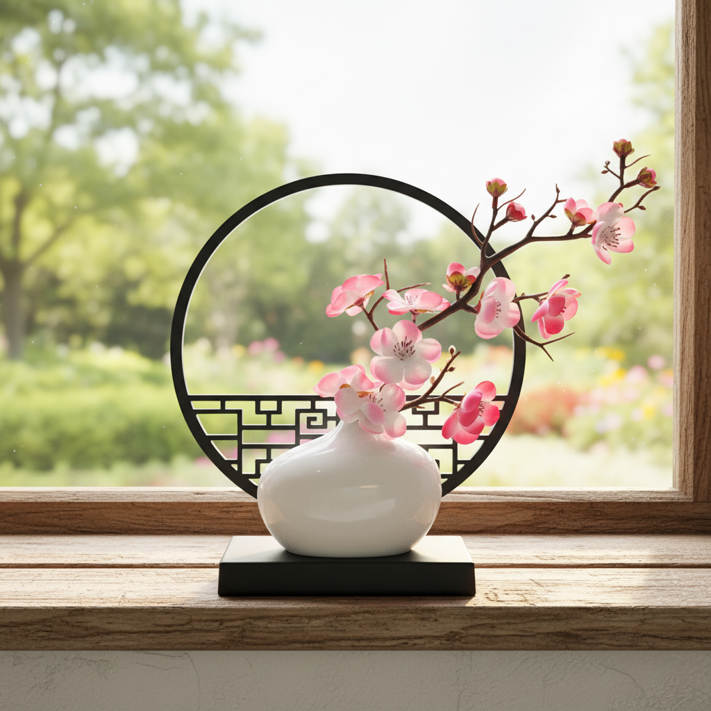Feng Shui Artificial Orchid Flowers in Vase - Many Colours
