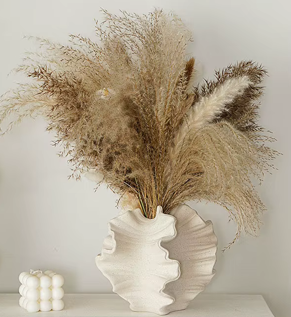 Modern Coral Shaped Ceramic VASE Ivory Living Room