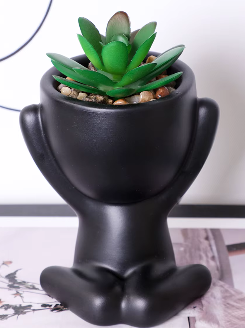 Cute Artificial Potted Plants x 3 Aloe Vera Succulent Abstract Pots