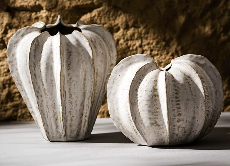 Unique Wabi Sabi Seed Pumkin Ceramic Vase