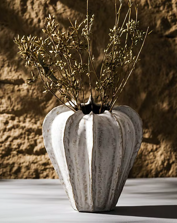 Unique Wabi Sabi Seed Pumkin Ceramic Vase