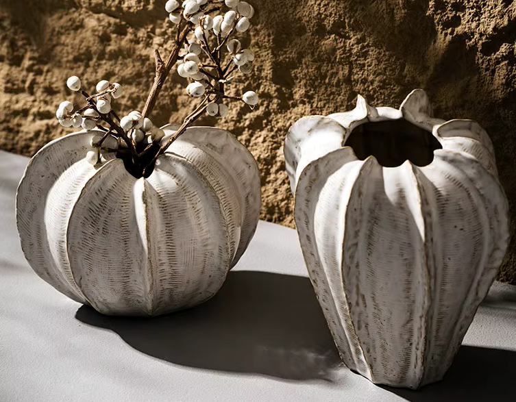 Unique Wabi Sabi Seed Pumkin Ceramic Vase