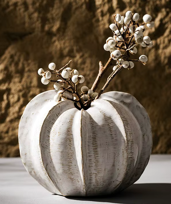 Unique Wabi Sabi Seed Pumkin Ceramic Vase