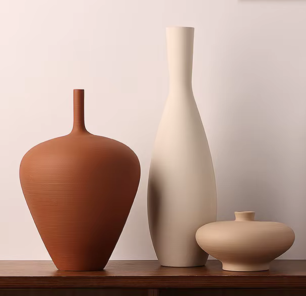 Modern Bevelled Ceramic Zen Vase Minimalist