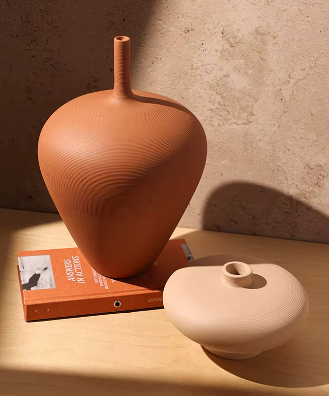 Modern Bevelled Ceramic Zen Vase Minimalist