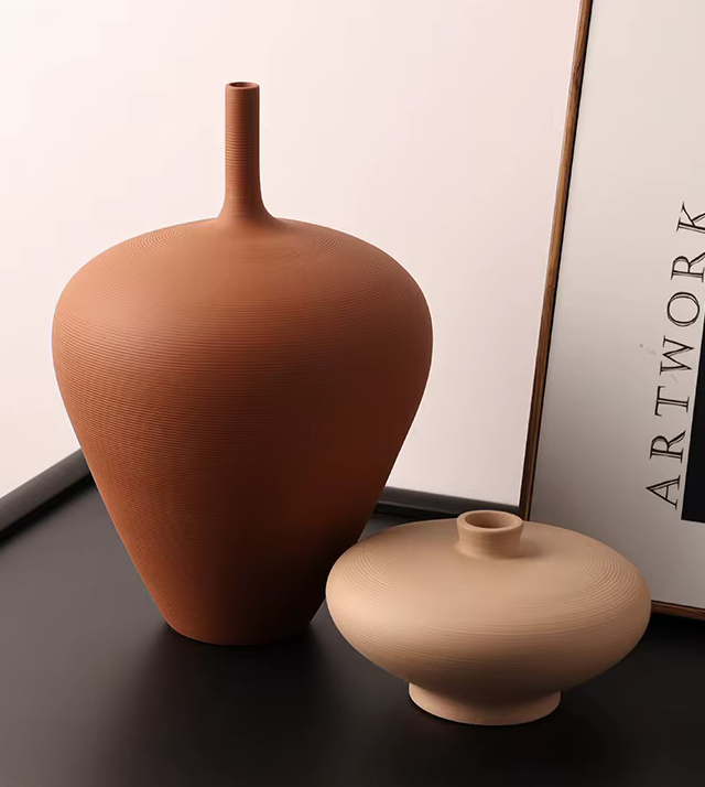 Modern Bevelled Ceramic Zen Vase Minimalist
