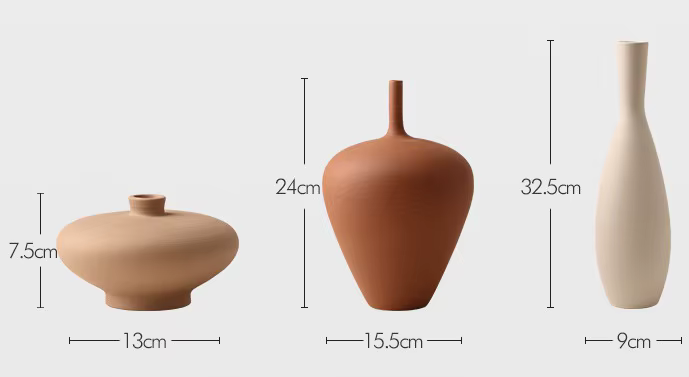 Modern Bevelled Ceramic Zen Vase Minimalist