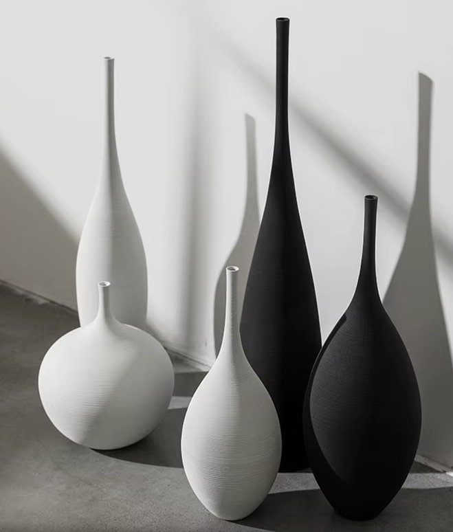 High End Black & White Simple Minimalist Vases