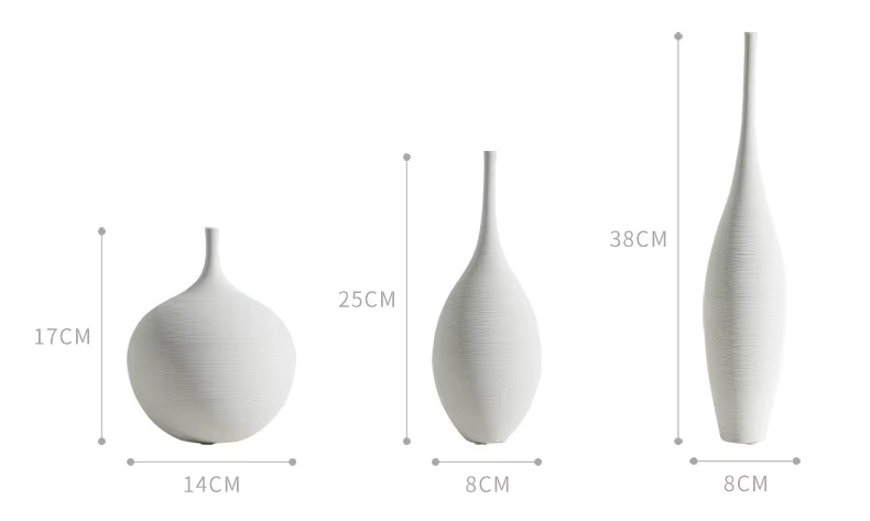 High End Black & White Simple Minimalist Vases