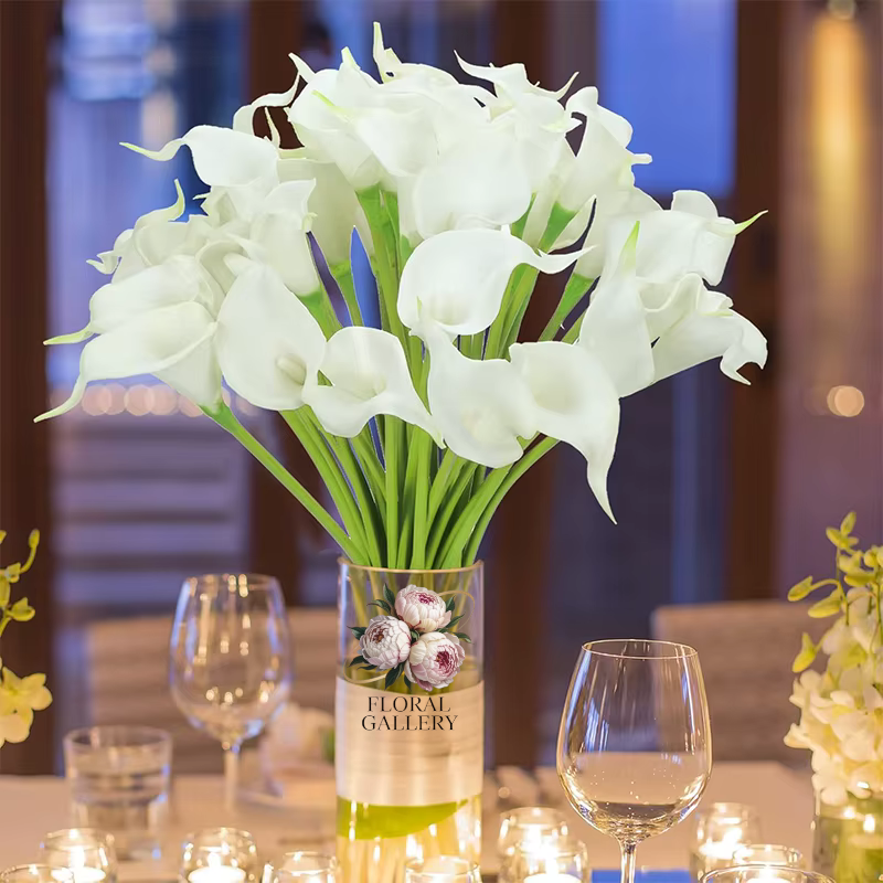 Gorgeous Real Touch White Calla Lily Bouquet x 10 Flowers