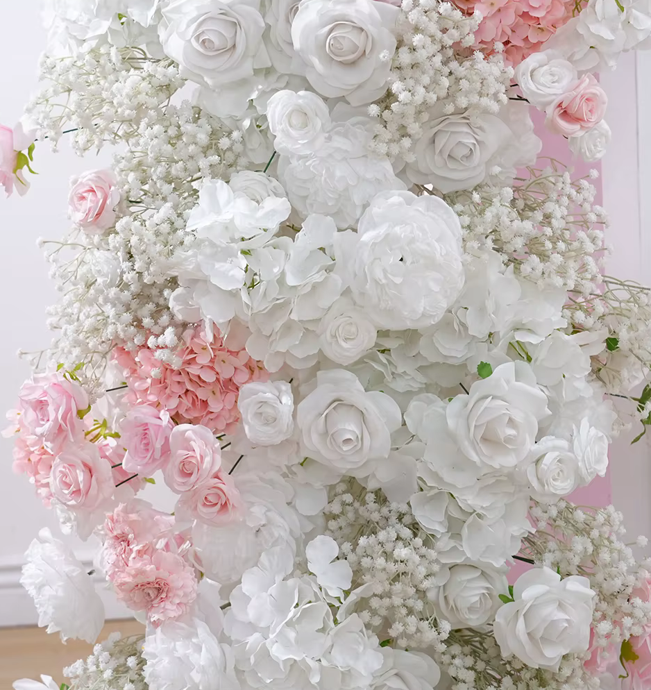 Luxury 7ft Arch White & Pink Wedding Flowers
