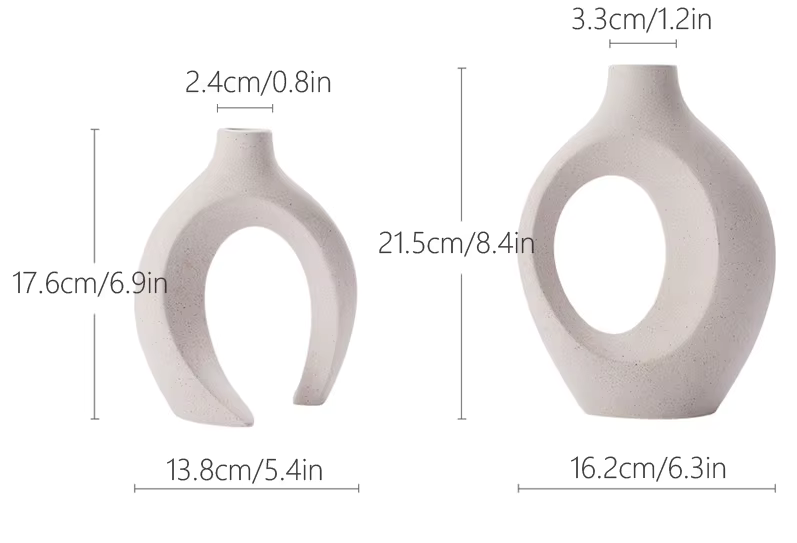 Modern Glazed Ceramic Entwined Vases Pair