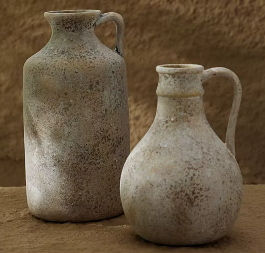 Pair of Vintage Wabi Sabi Jug VASE with Handle