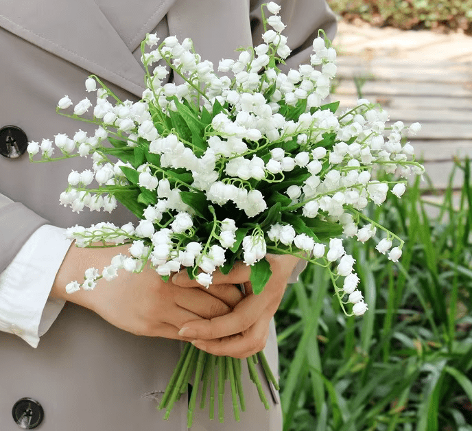 Artificial Lily of the Valley Flowers Bunch Bouquet 30 Stems - The Floral Gallery