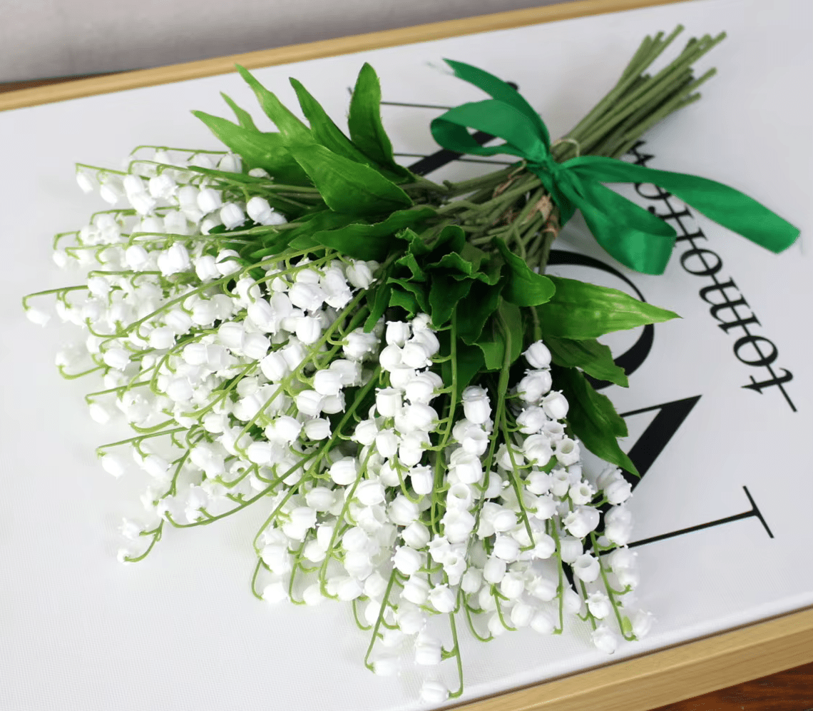 Artificial Lily of the Valley Flowers Bunch Bouquet 30 Stems - The Floral Gallery