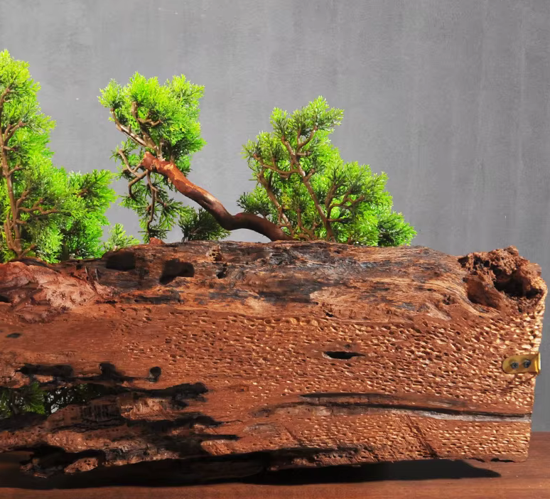 Striking Large Hanging Wall Pine Artificial Bonsai