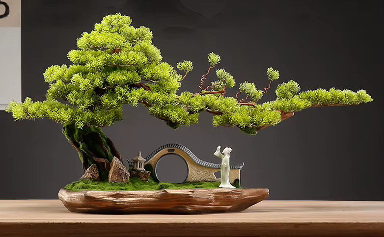 Chinese Garden 90cm Potted Bonsai Pine Tree