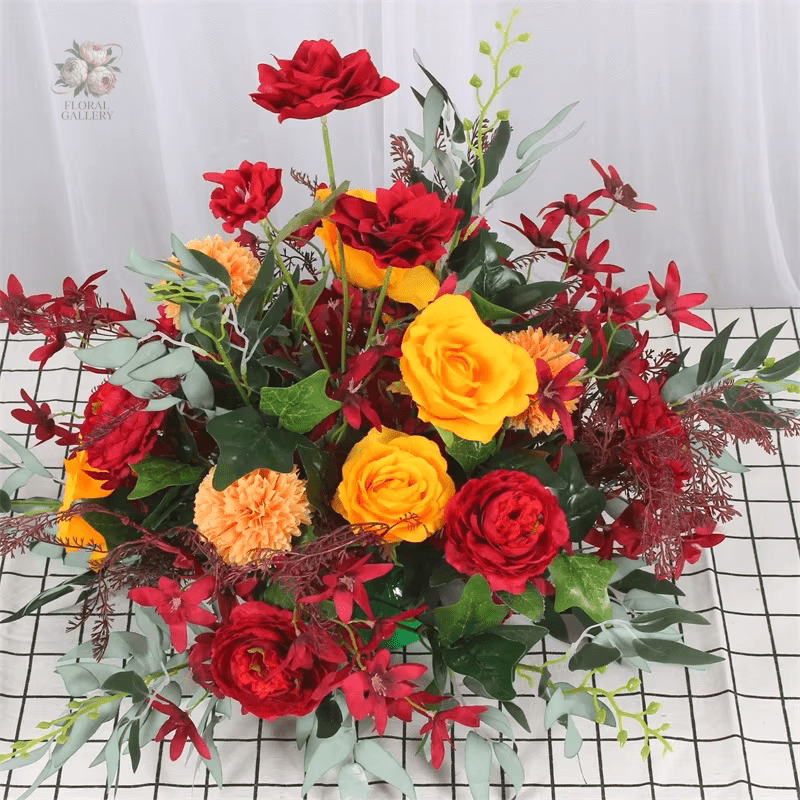 Beautiful 40cm Premium SILK Flower Display Ball Table Centerpiece - The Floral Gallery