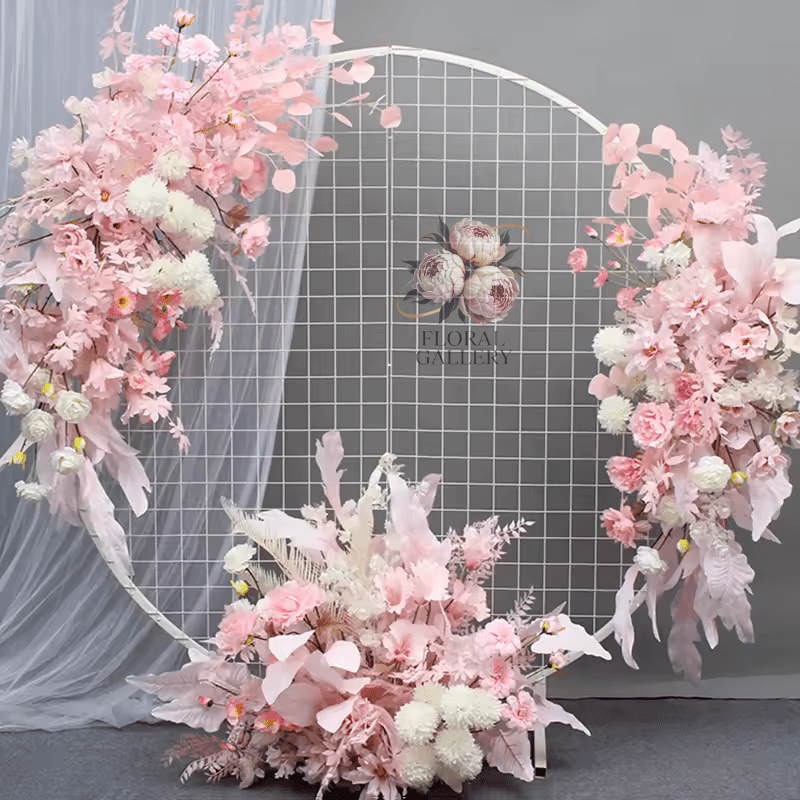 Beautiful Pink & White Premium SILK Flower Display - The Floral Gallery