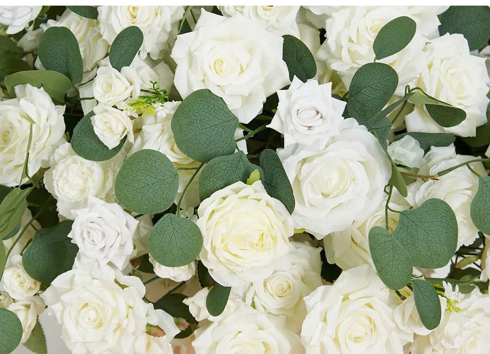 Beautiful White Silk Roses Wedding Event Display Flowers - The Floral Gallery