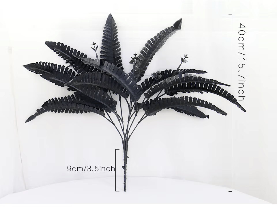 Black Persian Grass Fern SILK Artifical Flowers Multi Branch - The Floral Gallery