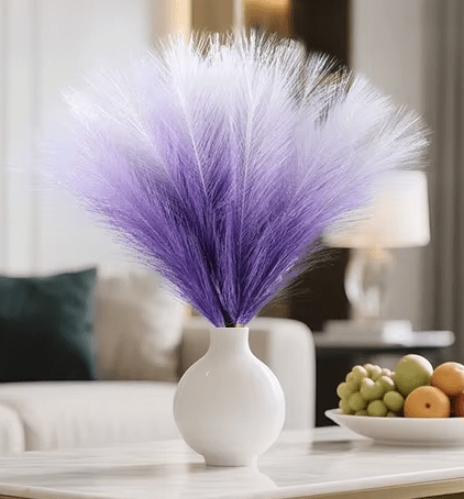 Bunch of Purple Pampas Grass x 20 Stems Artificial Soft Touch - The Floral Gallery