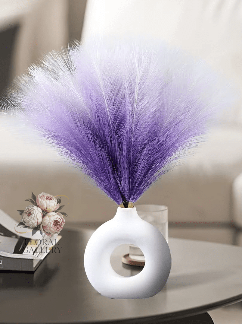 Bunch of Purple Pampas Grass x 20 Stems Artificial Soft Touch - The Floral Gallery