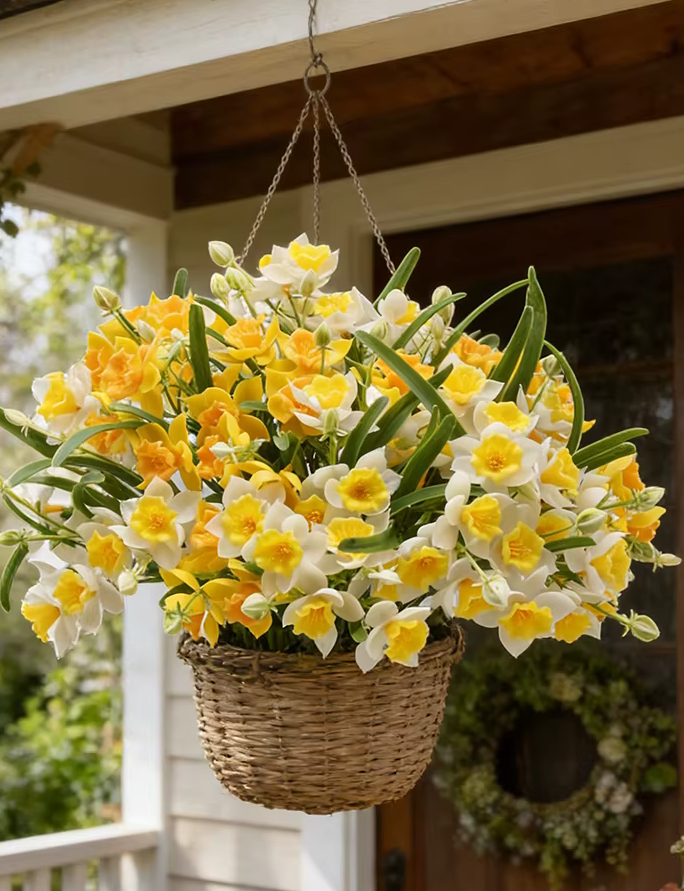 Cheerful Bunch of Artificial Daffodils x 30 Flowers