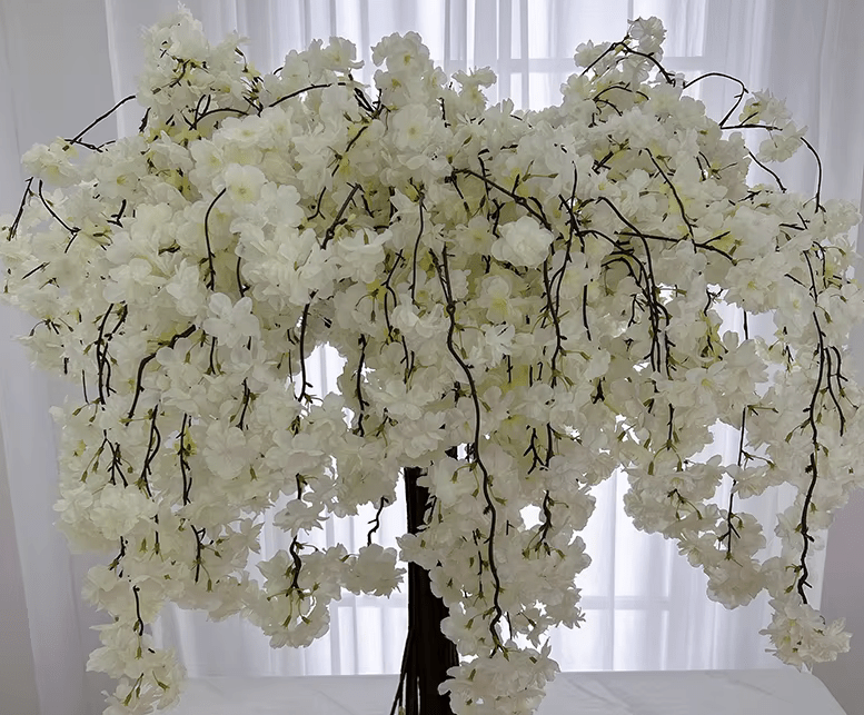 Dramatic 4ft Pink, White & Peach Cherry Blossom Branch SILK Flowers - The Floral Gallery
