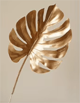 Golden Bouquet Silk Artificial Flowers Roses Ginko Leaf Long Stem - The Floral Gallery